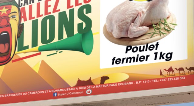 Affiche pour panneaux publicitaire SUPER U