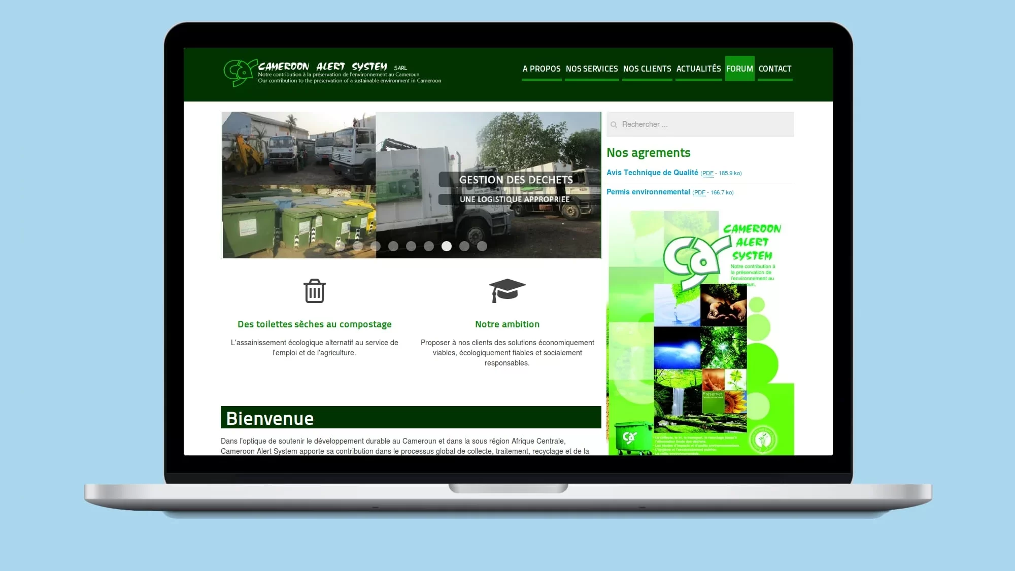 Cameroon Alert System — Website & IT Managed Services, Waste Management